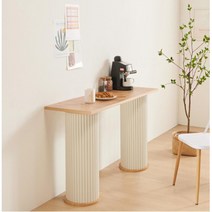 템바보드 유니크 거실 창가 폭좁은 와이드 콘솔 1500 스타일링 화장대 철제, 02.1500_내추럴