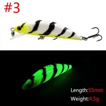 낚시 아이스박스 24 35 30 12 리터 바다 바퀴형 THETIME Sweet55 싱킹 미노우 루어 55mm 4.5g 미니 쉐이드 저크 베이트 인공 워 블러 하드 미끼 Pesca, Color 03