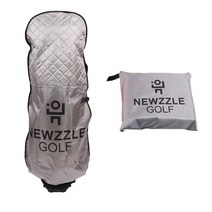 뉴즐 캐디백 골드백 패딩 항공커버+휴대용파우치, 그레이