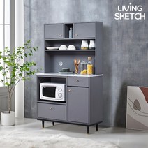 [리빙스케치]그레타 1000 주방수납장 세트 렌지대[착불]뷔페장 국내제작 제주도 배송협의, 없음