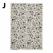 도자기 점토 전송 용지 유약 언더 글레이즈 검은 꽃 종이 고온 세라믹 데칼 DIY 폴리머 클레이 도구 1 개, 10.J