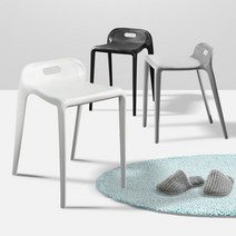 플랫포인트 포토존 투썸 의자 술집 안방 당구장 의자 특이한 편한카페 식탁용 의자, 심플 데이체어 그레이