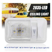 캠핑트레일러 웨건 접이식 캠핑카트 RV 천장 돔 라이트 12V 3528SMD LED 지붕 램프 교체 트레일러 캠핑 차, 한개옵션0