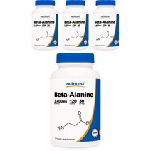 뉴트리코스트 베타-알라닌 3000mg 캡슐, 120개입, 4개