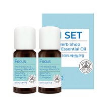더허브샵 시너지 에센셜오일 포커스 허브향, 2개, 10ml
