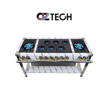 오즈테크 업소용 가스렌지 1500 양타 간택기 친환경 세라믹 버너 LPG LNG 화구, LNG(도시가스), 2세대 세라믹화구, 고급B타입-절감석쇠