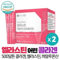 종근당 어린 콜라겐 엘라스틴 히알루론산 500달톤 이하 저분자 피쉬콜라겐 1000mg 함유, 2개