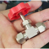 니들 밸브 벨브 튜브 외경 8mm 니켈 도금 황동 플러그