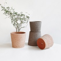 이태리 고급 수제토분 바소 러스틱 앵글 실린더 테라코타 수입 토분, 그레이