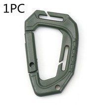 백패킹장비 캠핑의자 텐트경량팩 듀랄루민팩 경량팩 텐트 야외 중간 전술 Carabiner ITW 몰리 버클 훅 배낭 몰 시스템 D 군사 캠핑 등산 액세서리, [04] 1PC ArmyGreen