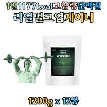 유청단백질 보충제 벌크업 게이너 헬스 벌크 부스터 버스터 분리유청단백질 WPI 프로틴 곡물혼합 BCAA 류신 스피루리나 마카 분말 함유, 12개, 1200g