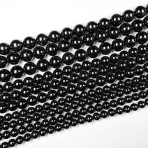 블랙 토르말린 원석 천연석 염주 팔찌만들기 비즈공예 DIY 재료 악세사리 부자재, 6mm