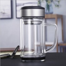Oktec AOK 이중유리 티텀블러 무광 300ml 이중유리텀블러 휴대용티텀블러 차보틀 티보틀 손잡이텀블러