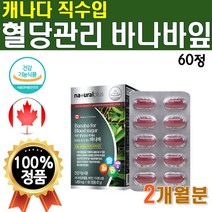 혈당 엔 바나바잎 추출물 앤 비타민 아연 트리플 케어 건강식품 컨트롤 조절 기능 비타씨 비타C 아연 셀렌 코로솔산 크롬 식약처 인증 1개 1통 60정 2개월 바나바 리프 추출물