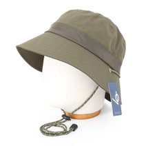 베이직엠 남성 여성 벙거지모자 여름 버킷햇 목끈 심플 띠라인 립스탑