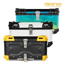 도노 알루미늄 탑박스 홀로그램 무지개 레인보우 탑박스 55L 65L 85L 100L, 블랙옐로우