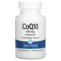 Lake Avenue Nutrition 코엔자임Q10 유비퀴논 100mg 120캡슐, 120개