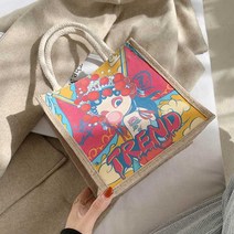 아트 픽쳐 캔버스백 손가방 미니 가방 사각 에코백