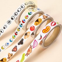 얼굴만들기_눈코입_롤스티커 EA83, 컬러 코