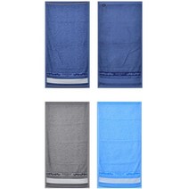 블루 그레이 세안타올 화장실 수건 2개 특별한 학원개업선물 소량답례품 노래방 기프트 판촉물