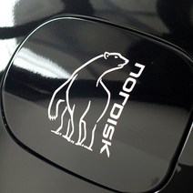 노르디스크 캠핑스티커 차량용 방수스티커, 140x150mm(검정)