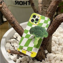 체커보드케이스 아이폰13호환 갤럭시 케이스 korean green checkerboard 야채 브로콜리 브래킷 soft case for iphone 7 8 puls x xr