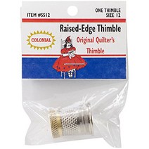 Colonial Needle SST-12 Raised Edge Thimble Size 12 null, 1, Size 12,Colonial Needle SST-1
