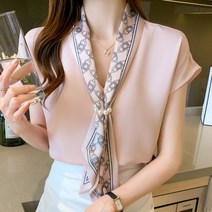 드레스허그 허밍 스카프 블라우스 2color