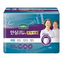 디펜드 남녀공용 프리미엄 안심플러스 언더웨어 성인기저귀 대형, L대형, 12매입, 6개