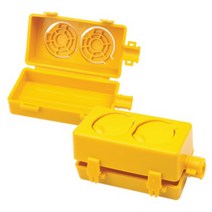 2구 노출형 보호커버 콘센트 220V돼지코 전기 멀티탭