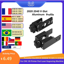 프린터 부품 교체 1pc 2040 v-슬롯 eu 표준 cnc 3d 레이저 조각 기계 용