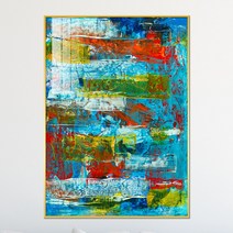 아트블루 북유럽 입체 추상화 그림 감성 인테리어 액자, 18_모던아트 페인팅 추상화 블루