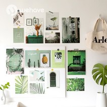 WEHAVE 인테리어 컬러 테마 포토 그림 엽서 (15장 1세트) 6종 디자인, 1세트, 그린(Green)
