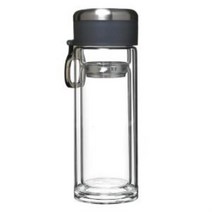 PFQ996431스텐거름망 투명한 이중유리 티보틀 300ml 물병 차통