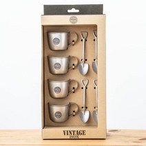 빈티지 이녹스 빈티지 캠프 식기 세트 B-3 일본제 VINTAGEINOX [정규 판매품] 아웃도어 캠프 글램핑 베란핑 에이징 가공 깨지지 않는 식세기 대응, 기본