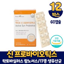 식약처 인증 신 프로바이오틱스 캡슐 유산균 17종 생유산균 락토바실러스 람노서스 온가족 패밀리, 12개, 60캡슐
