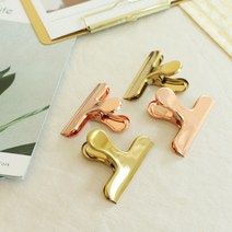 클래식 골드 집게 빅 메탈 바인더 클립 2color [로즈골드 인테리어소품 페이퍼 서류 다용도 봉투집게], 로즈골드