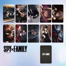 스파이 패밀리 수집카드 아냐 폴라로이드 앨범 고화질 단면 카드 10장 귀여운 캐릭터 애니메이션 굿즈, 색상-02