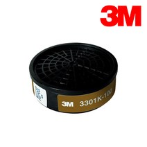 3M 단구형 마스크 방독 정화통 3301K-100 필터 방진, 1개