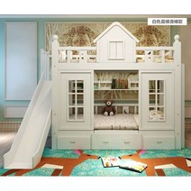 벙커침대 이층침대 벙커 다기능 어린이 침대 위아래 침대 더블 침대 높고 낮은 어머니 침대 소년 소녀 공주 침대 성 침대 슬라이드 침대, 1350x1900mm, 10