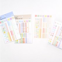 다이어리 스티커 세트 모조지, 1개