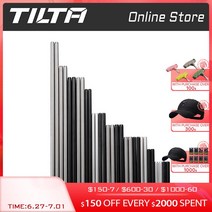 카메라 TILTA R15-100-B 15mm 알루미늄 막대 100/150/200/300mm DSLR 매트 상자 팔로우 포커스 모니터 어깨 마운트 장비 사진 스튜디오, 04 1 x black 300mm
