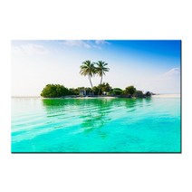 바다 물 그림 사진 물멍 감성 해변 창문 인테리어 캔버스 액자, 13.코코넛 파라다이스