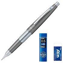 펜텔 케리 샤프 0.5mm +샤프심+아인지우개 세트, 케리샤프 0.5mm 그레이 세트
