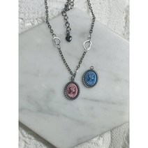 써지컬 스틸 카메오펜던트 여인 펜던트 목걸이