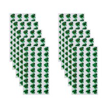 씨앤초이스 보석 하트스티커 12mm 10개 세트 비즈 큐빅 홀로그램 컬러 혼합 스티커 장식 데코 꾸미기 문구소품, 10개입, 딥그린