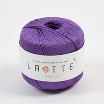 [앵콜스] (10+1) 라떼 LATTE 여름 코바늘 모자 가방 뜨개실, 16 퍼플(낱개)