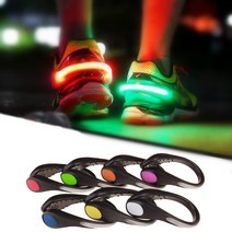 LICA 교체형 LED 운동화 슈즈 클립 5SET 런닝 라이딩 자전거 산책 신발 밴드 팔찌 레저 스포츠 조깅 야광 야간 안전 세이프티 라이트닝, 그린 5set(좌/우 총 10EA)