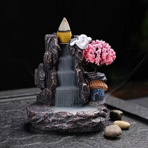 사계절 봄 인센스 콘 인테리어 감성 인센스 홀더 세트, 라벤더(부드러운향), 8x7x9cm D세트