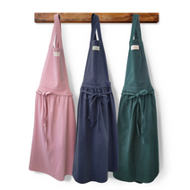 린넨주름 앞치마, 네이비